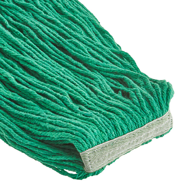 HuskeePro Green Cotton - Rayon Blend Cut-End Wet Mop Head with Band